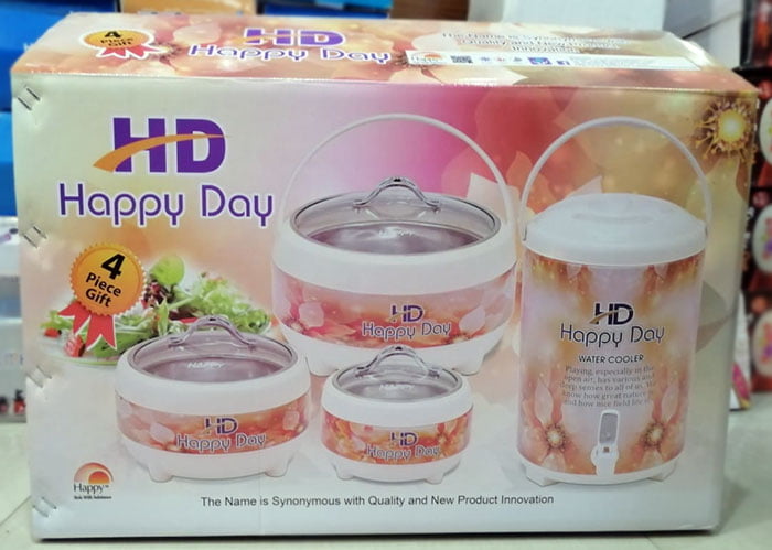 High Quality Happyday Cooler And Hotpot 4Pcs Gift Set