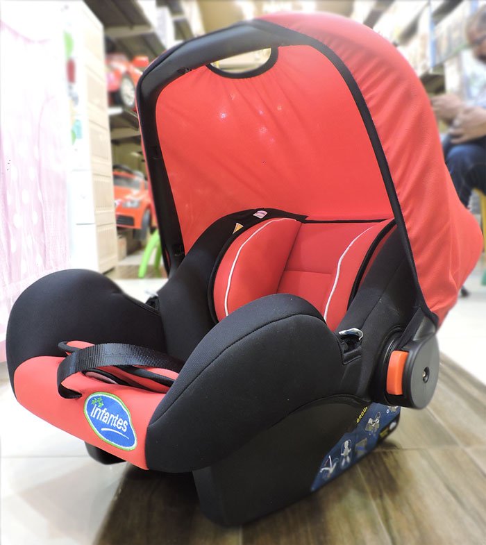 Infantes Carry Cot &Amp; Car Seat 0-18 Months Red And Black (Bncc-28)