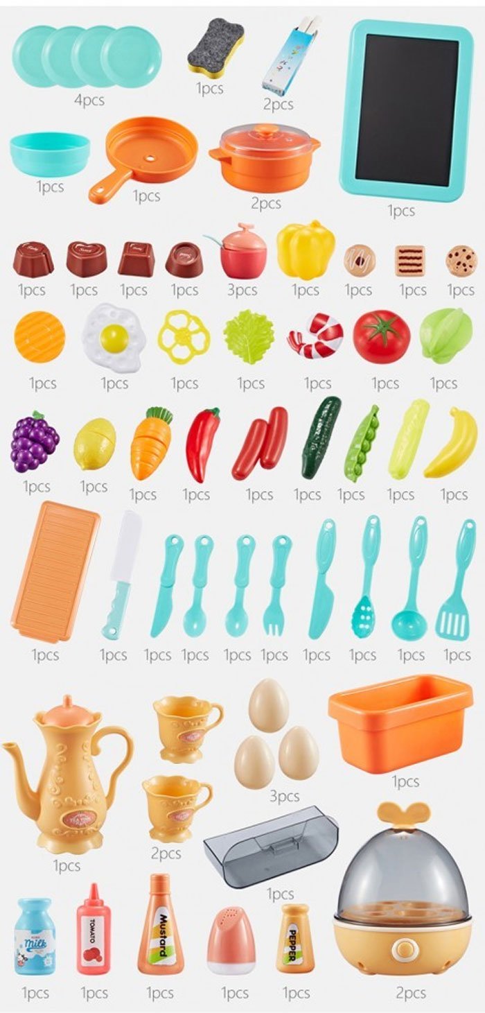 High Quality Kids Playing Home Kitchen 65 Pcs Set