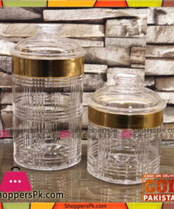 High Quality Kitchen Storage Glass Jars 2 Pcs Set