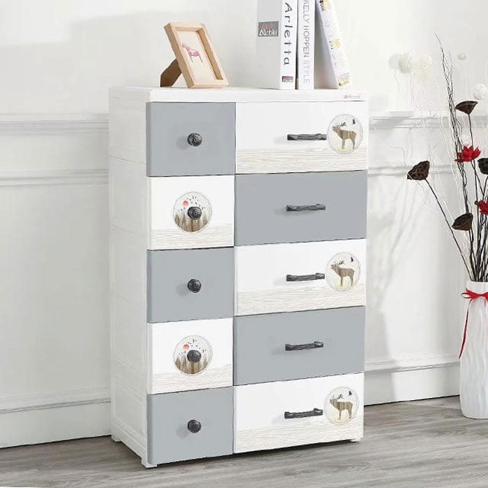 High Quality Nordic Style Diy Assembled Plastic Drawer Cabinet