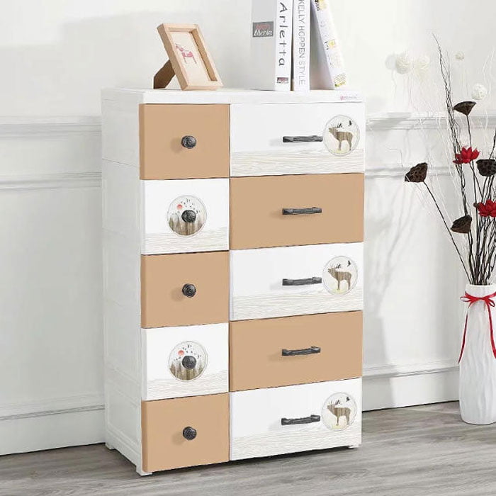 High Quality Nordic Style Diy Assembled Plastic Drawer Cabinet