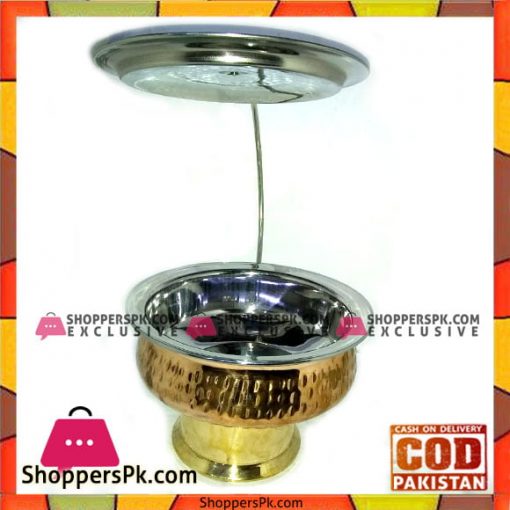 High Quality Pure Copper 1kg Serving Dish With Burner and Lid Stand