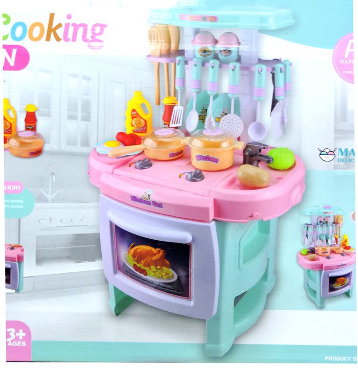 Real Cooking Kitchen Play Set For Girls