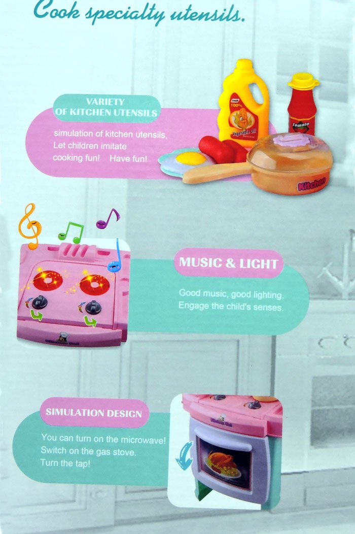 Real Cooking Kitchen Play Set For Girls