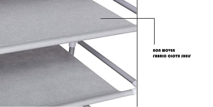 High Quality Shoe Rack Organiser 5 Layer (Beige Flower)