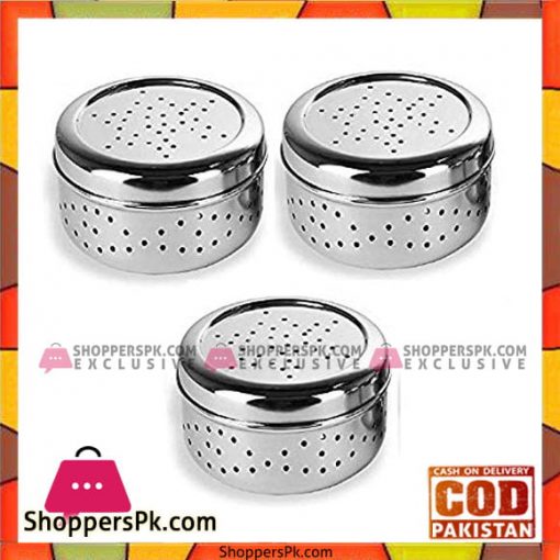 High Quality Stainless Steal Hole Dabbaa 3 Pcs Set