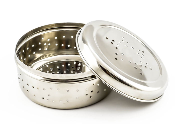 High Quality Stainless Steal Hole Dabba Medium 4 High Quality Stainless Steal Hole Dabba Medium