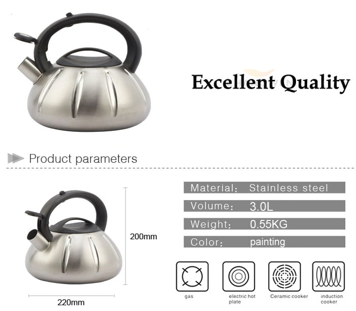 High Quality Stainless Steal Tea Kettle 3 Liters