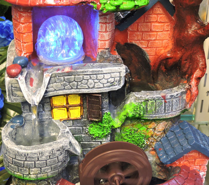 Beautiful Design Led Rolling Crystal Ball Waterfall Fountain With Rolling Water Wheel