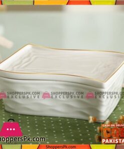 Imperial Sauce Pot With Lid - Embossed With Gold Line - 5
