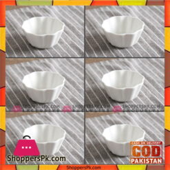 Imperial collection Ceramic Bowls-Set of 6-White-3"