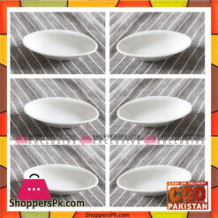 Imperial collection Ceramic Bowls-Set of 6-White-4"