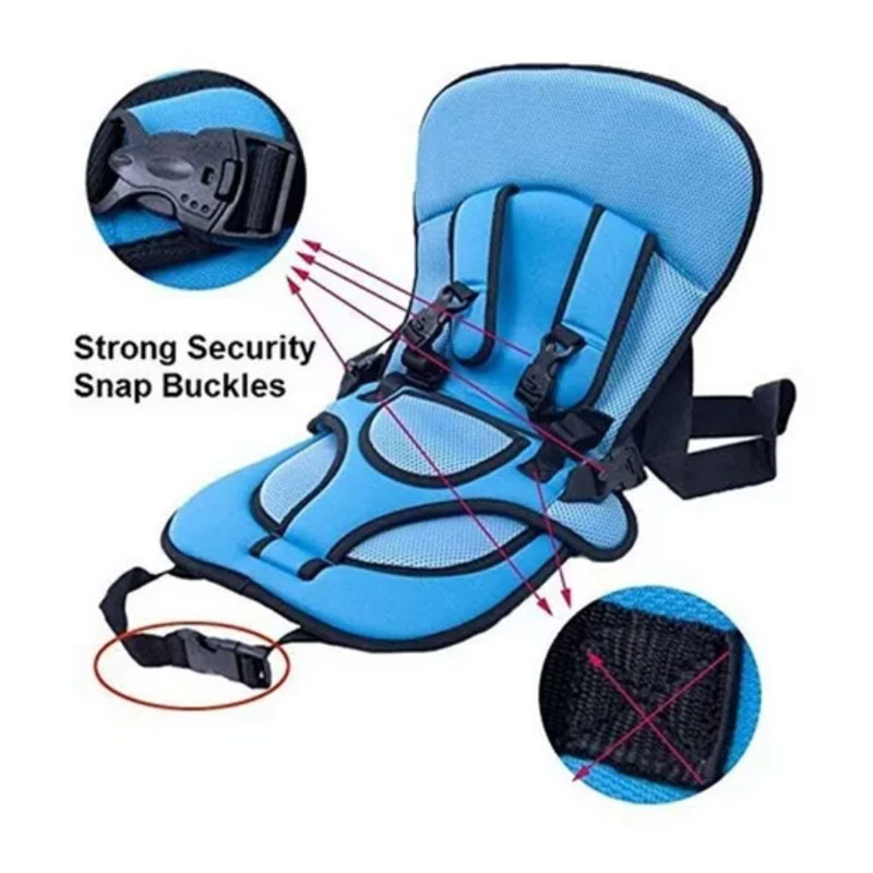 Multi-Function Baby Adjustable Car Cushion Seat With Safety Belt For Small Kids