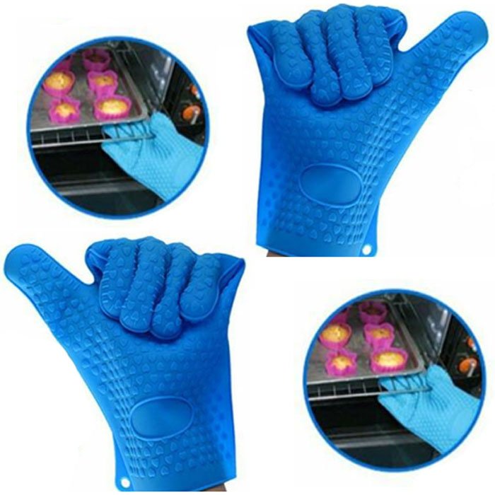 Non-Slip Silicone Hand Gloves Two Pcs