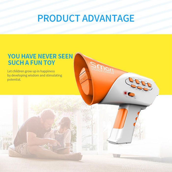 Novelty Toys Speaker Multi Voice Changer Creative Funny Voice Change Toys with 7 Different Voice Modifiers for Children Gift