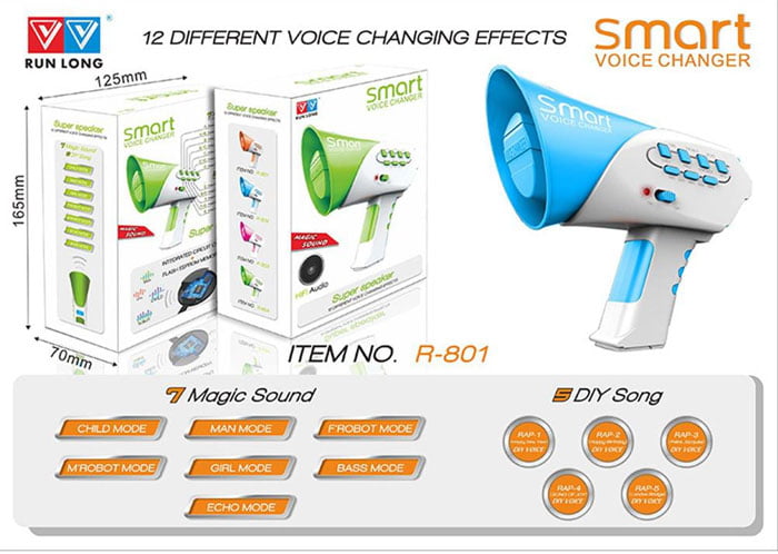 Novelty Toys Speaker Multi Voice Changer Creative Funny Voice Change Toys With 7 Different Voice Modifiers For Children Gift