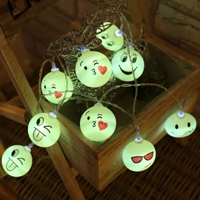 Pack Of 20 Led Emoji Shape Fairy Light String