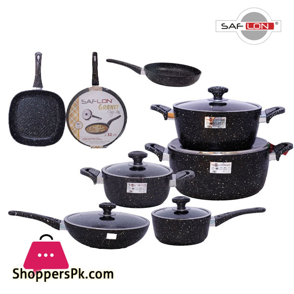 Saflon Granite Cookware Set 13 Pcs Turkey Made SF66037GR In Pakistan Saflon Granite Cookware Set 13 Pcs Turkey Made SF66037GR In Pakistan