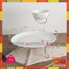 Serving Platter With Dip & Stand-Round-White Porcelain