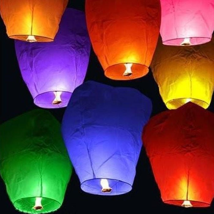 Sky Lanterns Paper Candle Lamp Fly 4 Sky Lanterns Paper Candle Lamp Fly