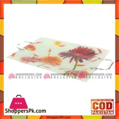 Solecasa Serving Glass Tray Small Fancy