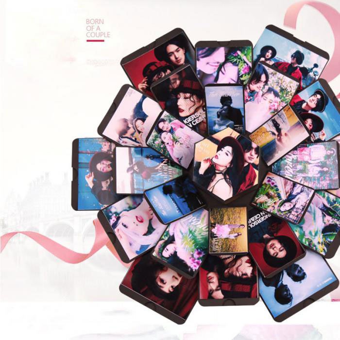 Surprise Case Explosion Box Multilayer Surprise Diy Photo Album Hexagon For Gift