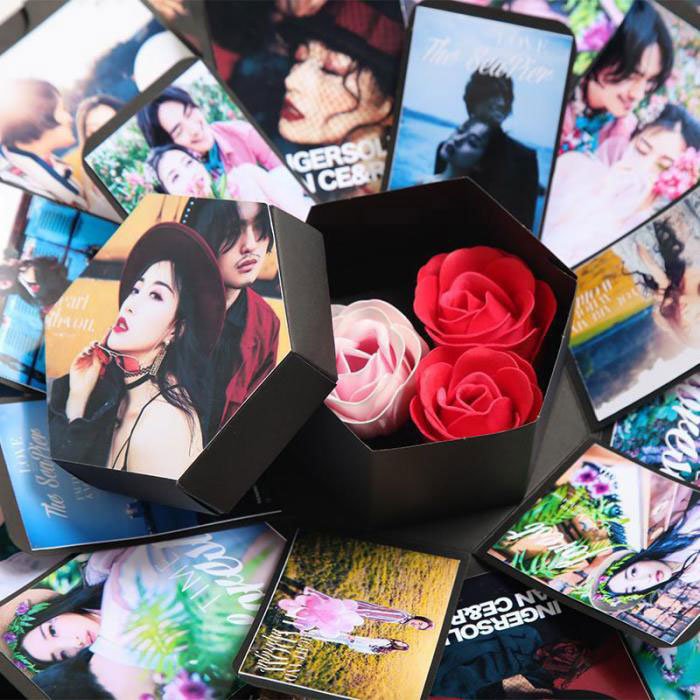 Surprise Case Explosion Box Multilayer Surprise Diy Photo Album Hexagon For Gift