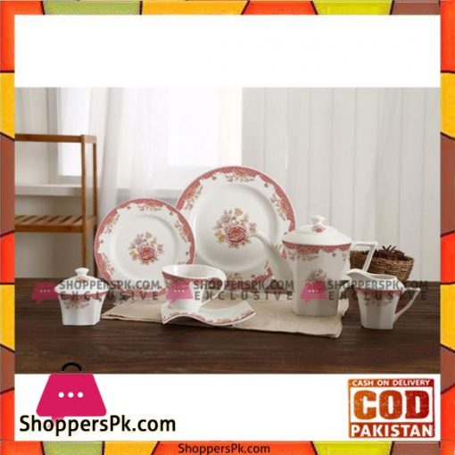 Tea Set With Serving Plates Set of 24 Pcs - Printed