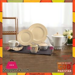 Tea Set With Serving Plates & Wavy Saucers-Set of 24 Pcs - Printed