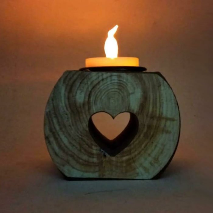 Wooden Material Candles Holder