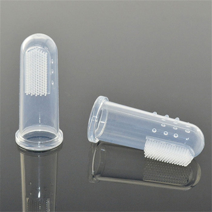 Baby Finger Toothbrush Safty Silicone Infant Deciduous Toothbrush With Cover