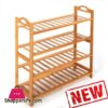 4 Layer Bamboo Wooden Shoe Rack Stand Storage Shelf Unit