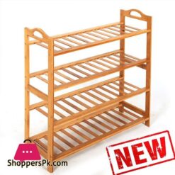 4 Layer Bamboo Wooden Shoe Rack Stand Storage Shelf Unit