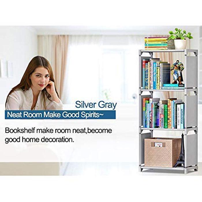 4 Tiers Fabric Kids Small Waterproof Home Furniture Children Books Closet Storage - 16.54 X 10.24 X 37''(L X W X H)