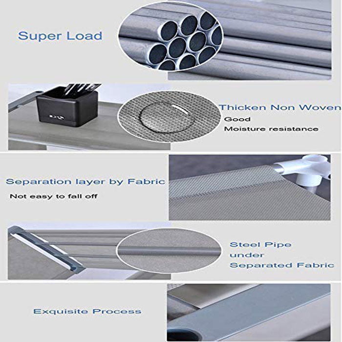 4 Tiers Fabric Kids Small Waterproof Home Furniture Children Books Closet Storage - 16.54 X 10.24 X 37''(L X W X H)