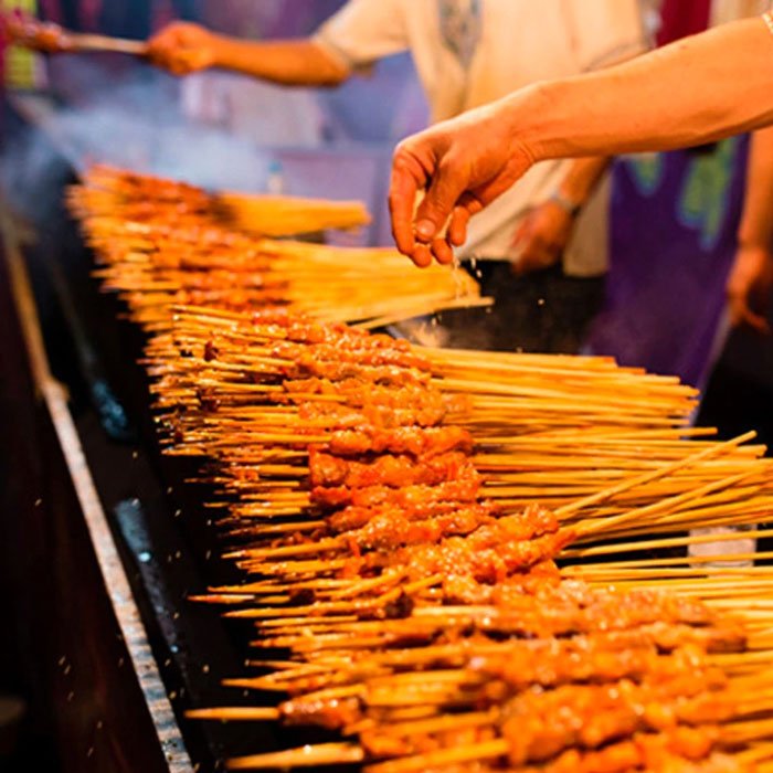 50Pcs Long Bamboo Skewers 12 Inch Bbq Wooden Sticks