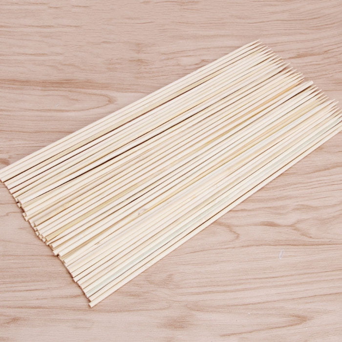 50Pcs Long Bamboo Skewers 12 Inch Bbq Wooden Sticks