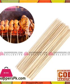 50Pcs Long Bamboo Skewers 12 inch BBQ Wooden Sticks