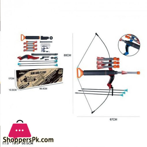 Boy Shooting Simulation Bow And Arrow Set Toy Children's Bow Arrow Set Air Cannon Archery Toy Set
