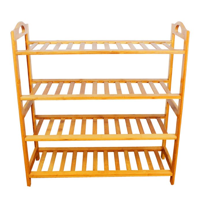 4 Layer Bamboo Wooden Shoe Rack Stand Storage Shelf Unit