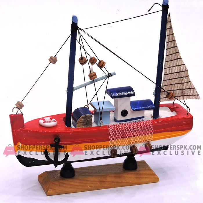 Table Decoration Wooden Material Fishing Boat
