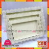 Fancy 3 Piece Plain Cake Tray Set