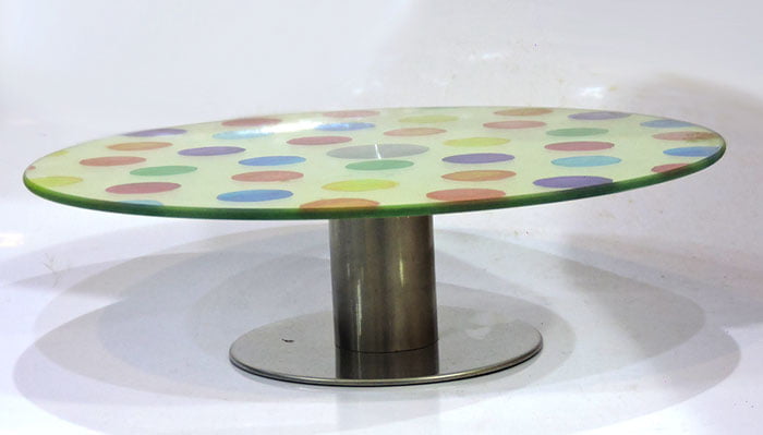 Fancy Colorful Plain Cake Stand 9.5 Inches