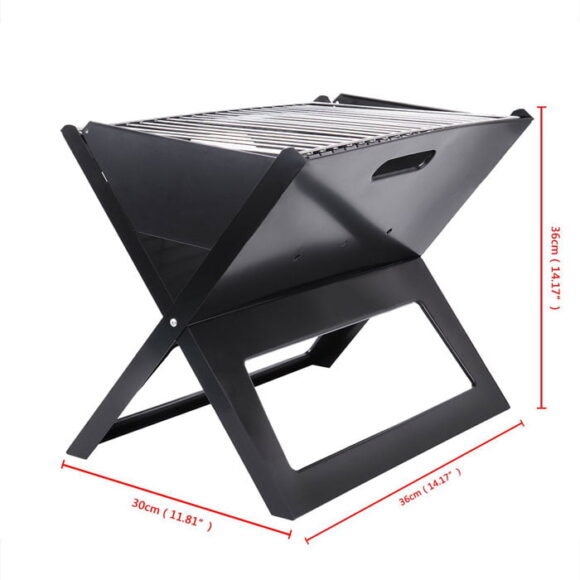 Folding Barbecue Grill Rack Compact Charcoal BBQ Tools for Outdoor in ...
