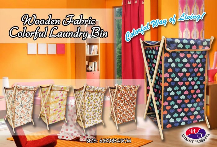 High Quality Folding Wooden Laundry Basket