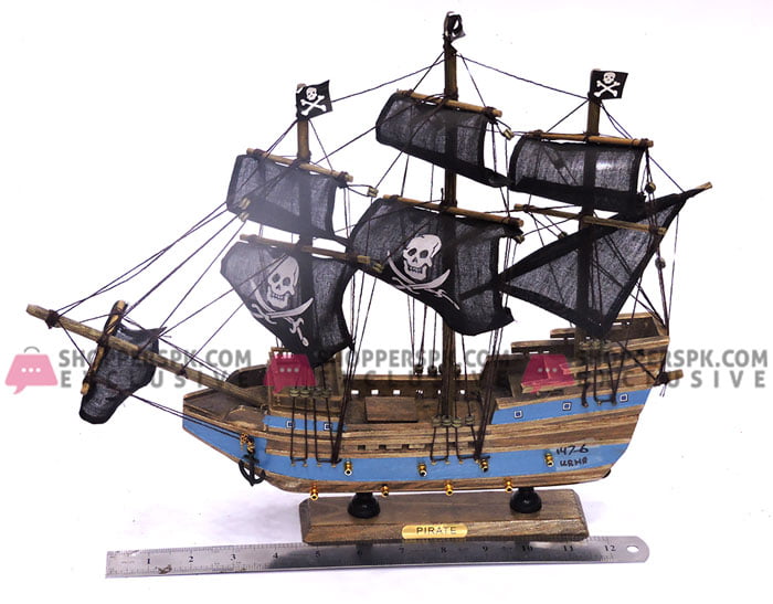 Table Decoration Wooden Material Pirate Ship