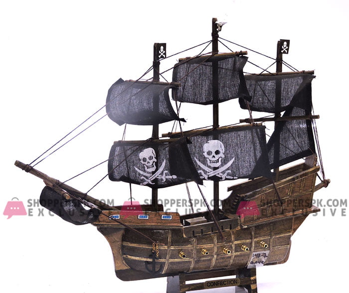 High Quality Table Decoration Wooden Confection Ship