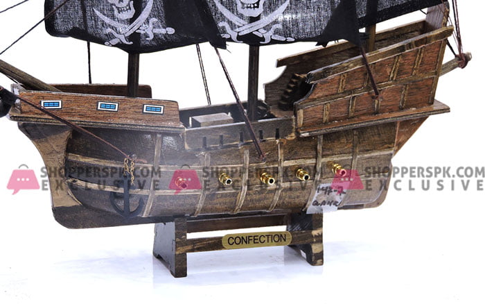 High Quality Table Decoration Wooden Confection Ship