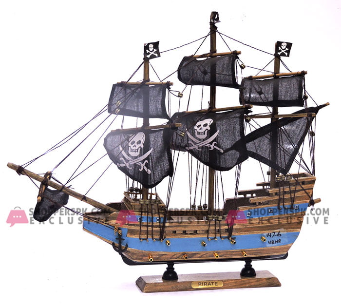 Table Decoration Wooden Material Pirate Ship